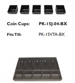 APG PK-15J-04-BX Cash Drawer Heavy Duty Weighable Coin Cup Kits