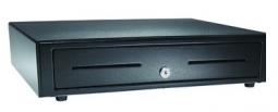 APG VB484A-BL1618-B5 Cash Drawer (16 x 18, 4B/8C, Painted Front, Two Slots, Serial w/Cable) Black