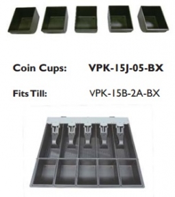 APG Cash Drawer Standard Duty Weighable Coin Cup Kits VPK-15J-05-BX