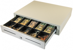 APG Cash Drawer VB320-1-AW1313-B26 Vasario Cash Drawer White Front, 13.2X13.2, CD-101A