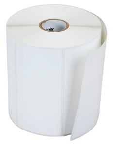 Brother RD005U1S Multipurpose Direct Thermal Standard Paper Label, 4" X 3", White, Gap, 1" Core