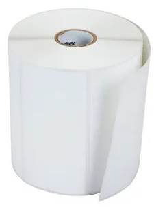 Brother RD006U1U Premium Die Cut Label, 1.25" X 1", 5" OD 2, 610 Labels/Roll, 8 Rolls/Case