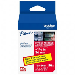 Brother Printer TZES661G 1.4 in X 26.2 FT (36MM X 8M), Black Ink on Yellow Label