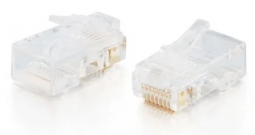Cables to Go 01939 RJ45 8 X 8 MOD Plug Flat Stranded Cable, 25 Pack, Clear
