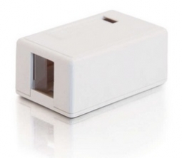 Cables To Go 03831 1-Port Keystone Jack Surface Mount Box - White