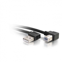 Cables To Go 28110 2 meter (6.56 feet) USB 2.0 Right Angle A/B Cable - Black
