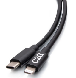 Cables To Go C2G54555 0.9M meter (2.95 feet) USB-C Male to Lightning Male Sync and Charging Cable