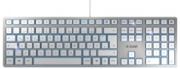 Cherry JK-1600EU-1 KC 6000, USB, US INTL 104 Plus 6 Key Layout, 2 Year Warranty, Silver
