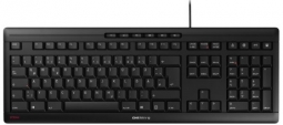 Cherry JK-8500EU-2 US English with EURO Symbol,  Stream Corded Multimedia Keyboard, USB, Black