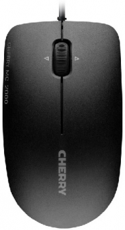 Cherry JM-0600-2 MC 2000 USB Mouse, Black, 3 Button with Tilt Wheel for Vertical Scrolling