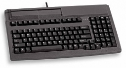 G81-7000 Advanced Performance Keyboard (Compact 104-Key, 3-Track MSR, PS/2, 6 and 9 Pin BC) Black