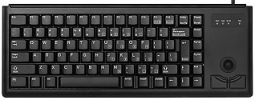 Cherry G84-4400PTBUS Keyboard (Notebook Size, 83-Key, USB, Integrated Track Ball) Black