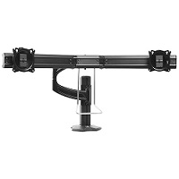 Chief K4G210B KONTOUR K4 2x1 Depth-Adjustable Grommet Mounted Array, Black