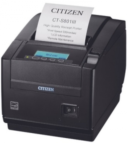 Citizen CT-S801III CT-S801IIIS3RSUBKP Thermal POS, CT-S801 Type III, Top Exit, USB + Serial, Black