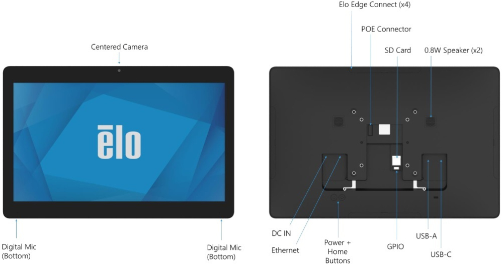 Elo E541463 21.5-inch I-Series 5, Android 14 with GMS, 1920 x 1080