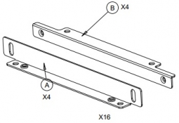 Elo E129564 Flush Mount Bezel Kit for 1739L/1790L IntelliTouch Zero-Bezel and IntelliTouch Pro PCAP