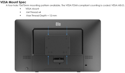 Elo E193547 100MM VESA Adapter, E-Series 3