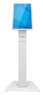 Elo Wallaby Self Service Kiosk E477274 Floor Stand  Top with Meisong Label, Receipt Printer, White