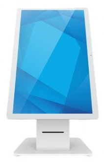 Elo Wallaby Self Service Kiosk E477659 Countertop Stand with Meisong Label, Receipt Printer, White