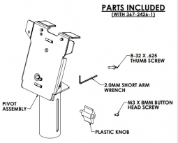 Havis 367-2426 Quick Release Telescoping Payment Terminal Stand for Verifone MX915-925