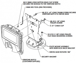 Havis 367-4855 Low Contour Stand 8-90DEG, CH Swivel, W/RSR, MX915/MX925