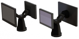 Havis 367-5184-K20 Genesis Stand, Back-to-Back for HP Engage One and VESA Display, Black