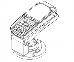 Havis 367-5313-DB Low Contour Stand 8-90, Center Hole Swivel, Locking, Phillips Screws, AntiSkimming