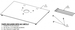 Havis 367-5873-2 Stability Mounting Plate, for Genesis / DM-1000 Base onto HP Engage One Fanless Hub