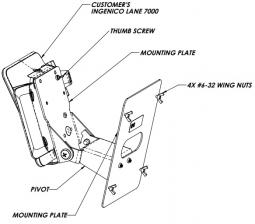 Havis 367-5906 Self Check Out Mount, onto NCR SCO, Verifone M400