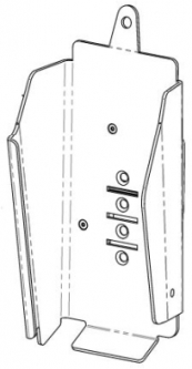 Havis CST00187 Metal Backplate for Verifone V200T