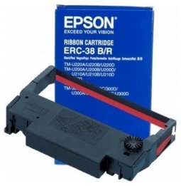 Epson ERC-38BR-SINGLE 1-Pack Black/Red Ribbon for Epson TMU200/TMU300