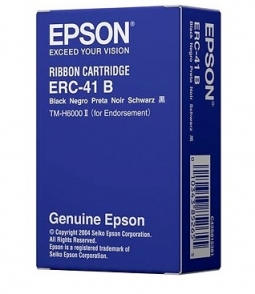 Epson ERC-41B-SINGLE 1-Pack Black Ribbon for Epson H6000 with Endorse