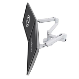 Ergotron 45-491-216 LX Dual Side-by-Side Arm (White) with 2-Piece Clamp