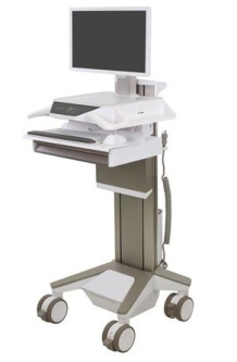 Ergotron C52-2211-1 CareFit Pro Electric Lift Cart, LiFe Powered, 1 Drawer (1x1)