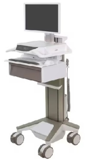 Ergotron C52-22B1-1 CareFit Pro Electric-Lift Cart, LiFe Powered, 1 Tall Drawer (1x1)