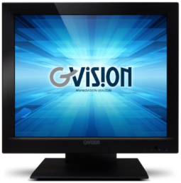 GVision P17BH-AB-459G 17 Inch Desktop Touchscreen Monitor, Black, Pedestal Stand, Dual USB/Serial