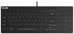 Havis KB-3004 Healthcare Medical Keyboard with Number Pad - Black