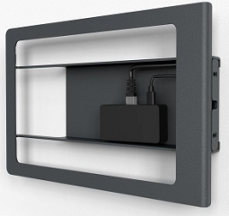 Heckler H633-BG Side Mount for iPad 10.2 with Redpark Gigabit Ethernet, PoE, Black Grey