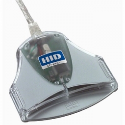 HID Global R30210315-1 OMNIKEY 3021 Contact Card Reader, Small Form Factor, Grey Housing