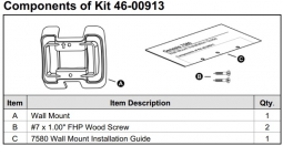 Honeywell 46-00913 Wall Mount Stand, for the MK7580