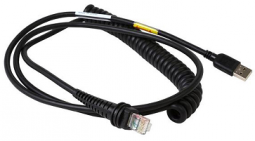 Honeywell CBL-500-500-C00 Coiled USB Black Cable, 16.4 Feet, Type A 5V Host Power
