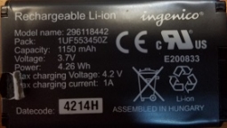 Ingenico 296118442 Battery Pack works with all iSMP Models