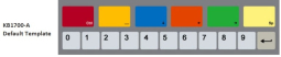 Logic Controls KB1700-A Kitchen Display Bump Bar, 17 Tactile Programmable Buttons, Legend Sheet A