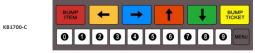 Logic Controls KB1700-C Kitchen Display Bump Bar, 17 Tactile Programmable Buttons, Legend Sheet C