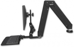 ICW ELP5220-DT-KD12F Elite 5220 Paralink double arm LCD desk mount, 12" flat keyboard tray