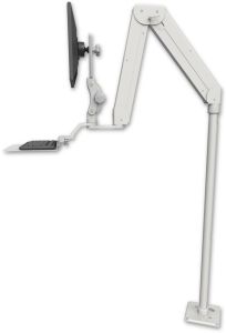 ICW ELP5220-F8X48-KU12F Elite 5220 Paralink double arm, 48" pedestal, 12" flat keyboard tray