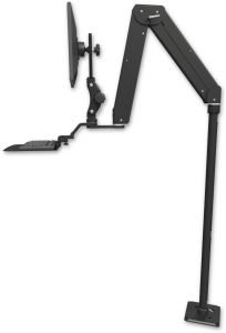 ICW ELP5220-F8X48-KU12F Elite 5220 Paralink double arm, 48" pedestal, 12" flat keyboard tray