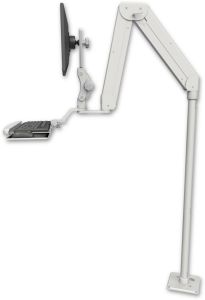 ICW ELP5220-F8X48-KUB Elite 5220 Paralink double arm, 48" pedestal, bent keyboard tray