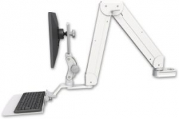 ICW ELP5220-PT2-KU12F Elite Paralink double arm mount, 2" pole, 12" flat keyboard tray