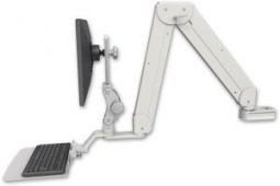 ICW ELP5220-PT2-KU12F Elite Paralink double arm mount, 2" pole, 12" flat keyboard tray